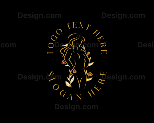 Female Goddess Flower Logo