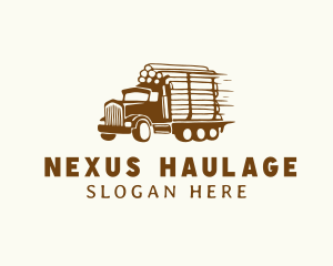 Lumber Wood Truck logo design