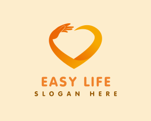 Hand Heart Charity logo design