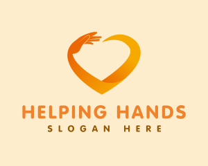 Hand Heart Charity logo design