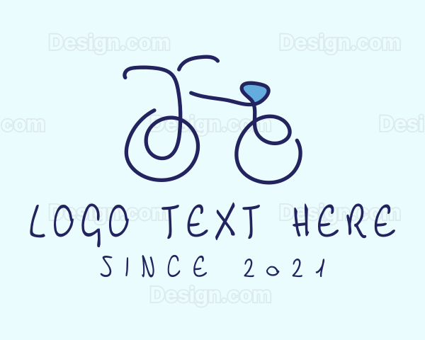 Blue Bicycle Bike Logo