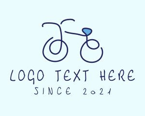 Blue Bicycle Bike  logo design