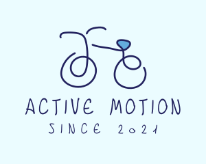 Blue Bicycle Bike  logo design