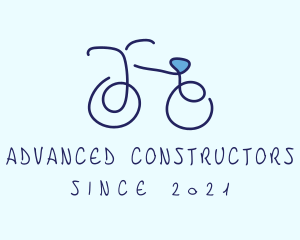 Blue Bicycle Bike  logo design