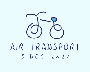 Blue Bicycle Bike  logo design