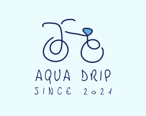 Blue Bicycle Bike  logo design