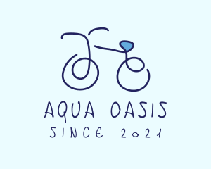 Blue Bicycle Bike  logo design