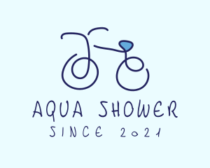 Blue Bicycle Bike  logo design