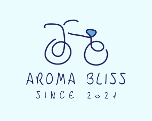 Blue Bicycle Bike  logo design