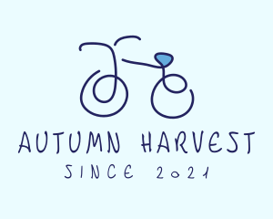 Blue Bicycle Bike  logo design