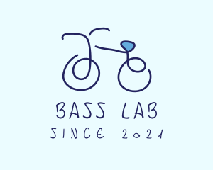 Blue Bicycle Bike  logo design