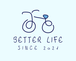 Blue Bicycle Bike  logo design