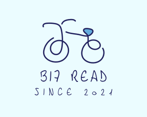 Blue Bicycle Bike  logo design