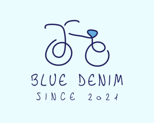 Blue Bicycle Bike  logo design