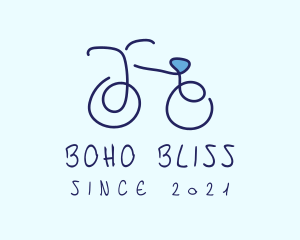 Blue Bicycle Bike  logo design