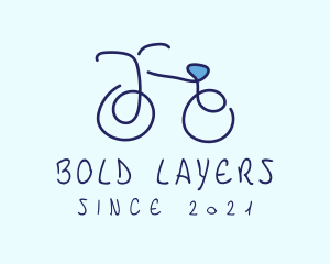 Blue Bicycle Bike  logo design