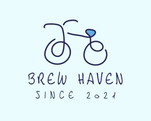 Blue Bicycle Bike  logo design