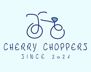 Blue Bicycle Bike  logo design