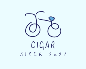 Blue Bicycle Bike  logo design