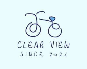 Blue Bicycle Bike  logo design