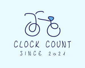 Blue Bicycle Bike  logo design