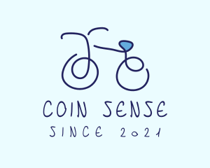 Blue Bicycle Bike  logo design