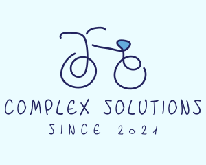 Blue Bicycle Bike  logo design