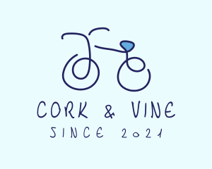 Blue Bicycle Bike  logo design