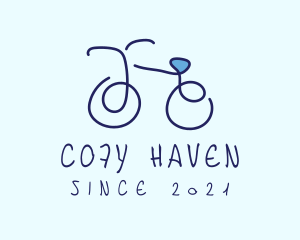 Blue Bicycle Bike  logo design