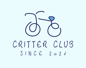 Blue Bicycle Bike  logo design