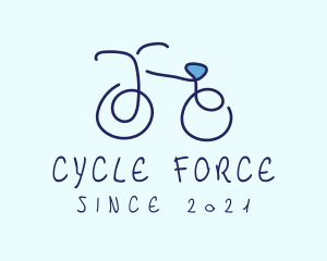 Blue Bicycle Bike  logo design