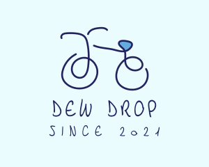 Blue Bicycle Bike  logo design