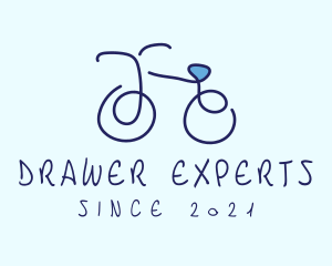 Blue Bicycle Bike  logo design