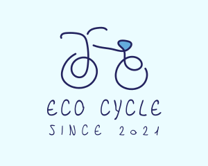 Blue Bicycle Bike  logo design