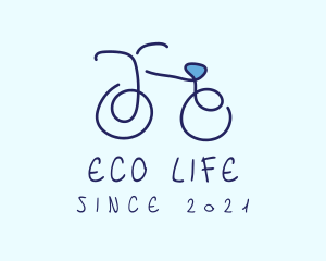 Blue Bicycle Bike  logo design