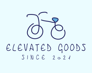 Blue Bicycle Bike  logo design