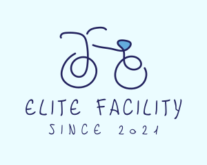 Blue Bicycle Bike  logo design