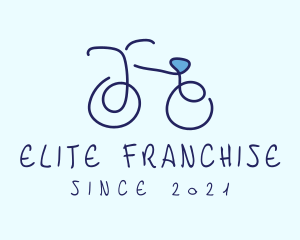 Blue Bicycle Bike  logo design