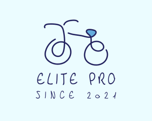 Blue Bicycle Bike  logo design