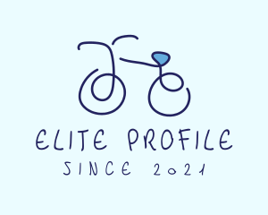 Blue Bicycle Bike  logo design