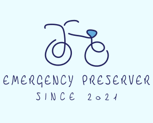 Blue Bicycle Bike  logo design