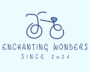 Blue Bicycle Bike  logo design