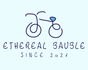 Blue Bicycle Bike  logo design