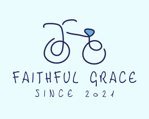 Blue Bicycle Bike  logo design