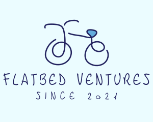 Blue Bicycle Bike  logo design