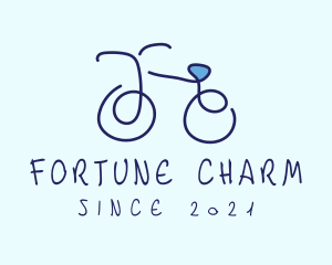 Blue Bicycle Bike  logo design