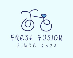 Blue Bicycle Bike  logo design