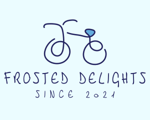 Blue Bicycle Bike  logo design