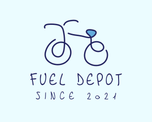 Blue Bicycle Bike  logo design