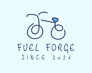 Blue Bicycle Bike  logo design